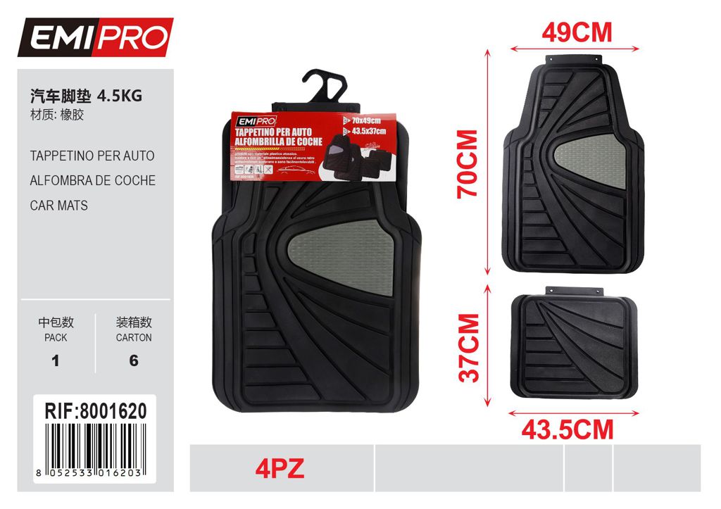 Tappetino Per Auto 4Pcs 4.5kg 70*49cm