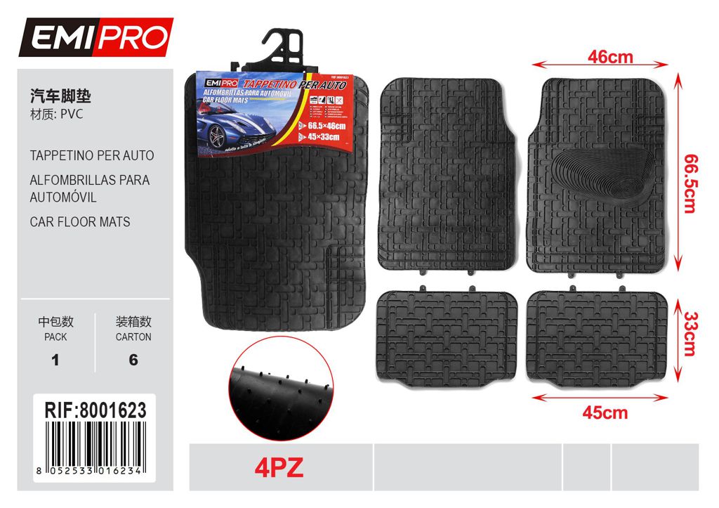 Tappetini Per Auto 4Pcs 3.1kg