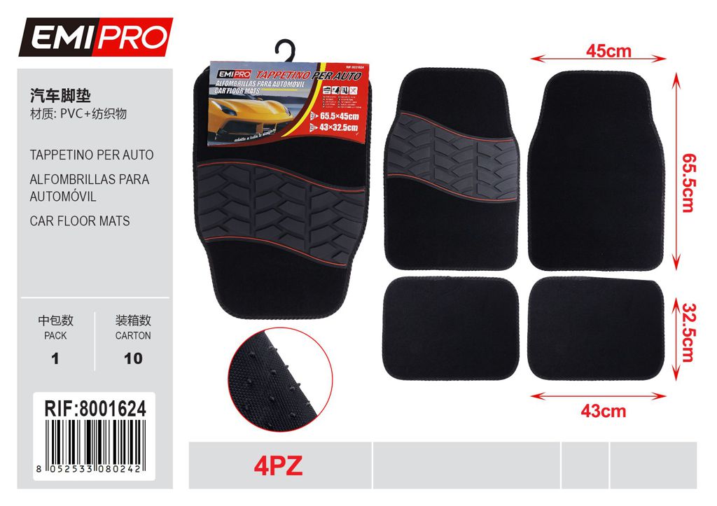 Tappetini Per Auto 4Pcs 1.8kg