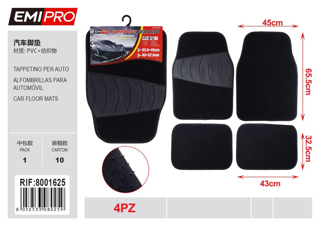 Tappetini Per Auto 4Pcs 1.8kg