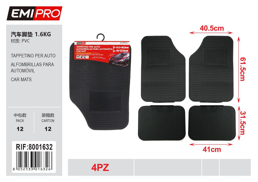 Tappetino Per Auto 4Pcs 1.6kg