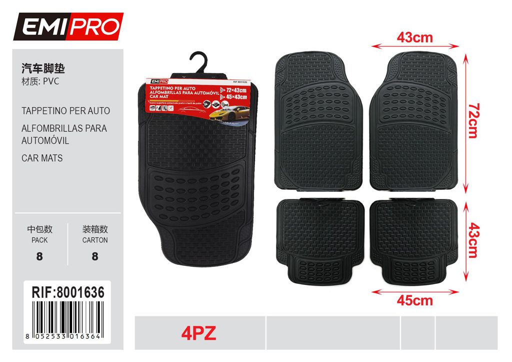 Tappetino Per Auto 4Pcs