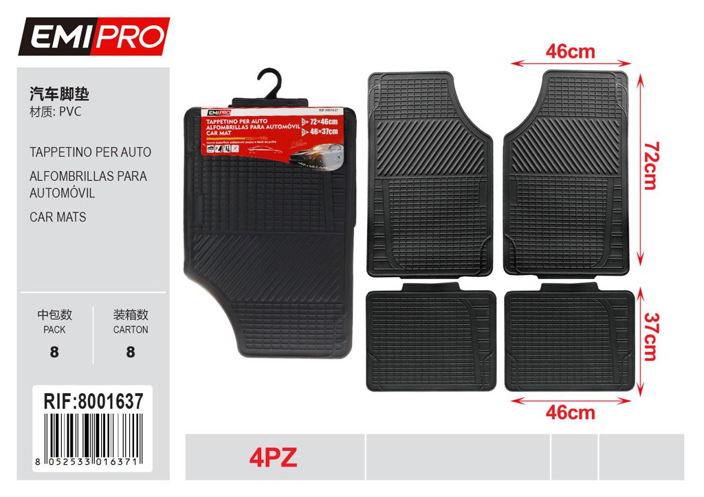 Tappetino Per Auto 4Pcs 3.2kg