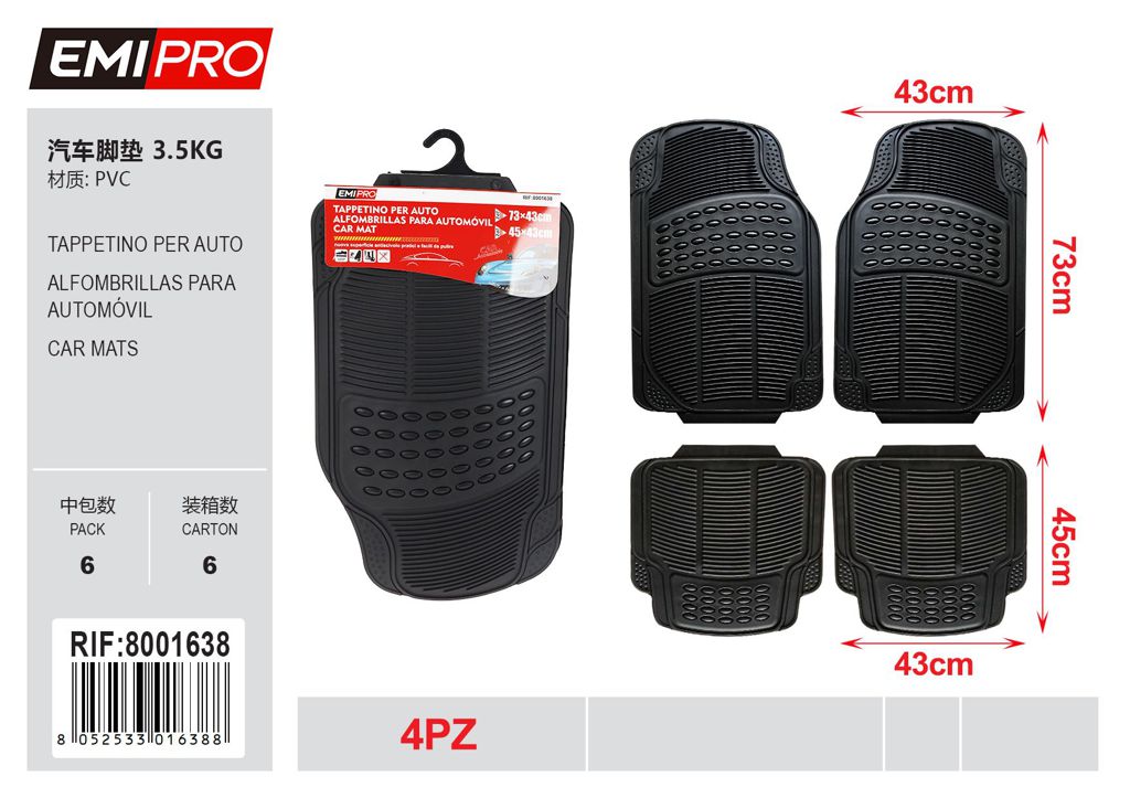 Tappetino Per Auto 4Pcs 3.5kg
