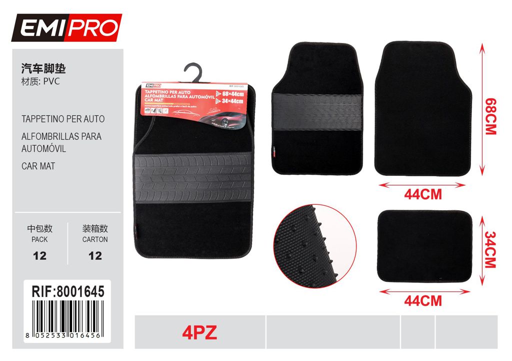 Tappetino Per Auto 4Pcs 2.2kg