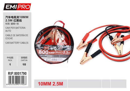 Cavi Per Batteria Auto 800Amp 10mm2*2.5M