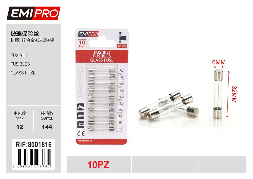 Fusibili 6*32mm 10Pcs