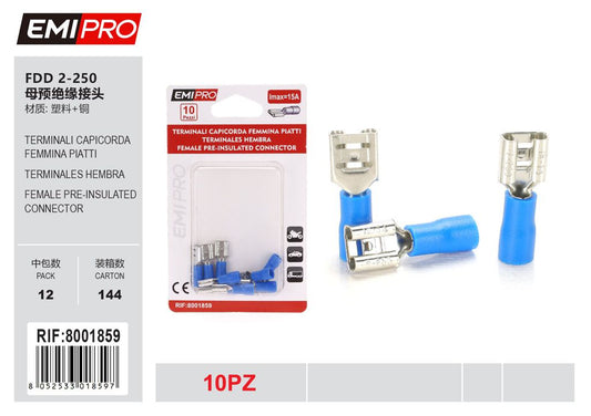 Terminali Capicorda Femmina Piatti 10Pcs