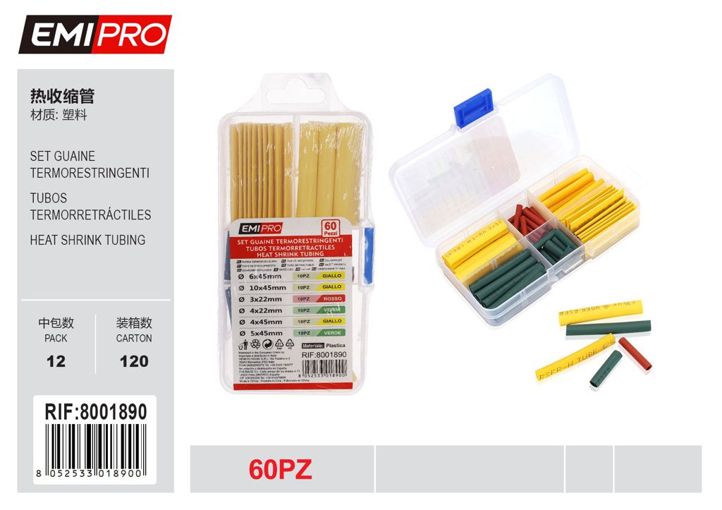 Set Guaine Termorestringenti 60Pcs