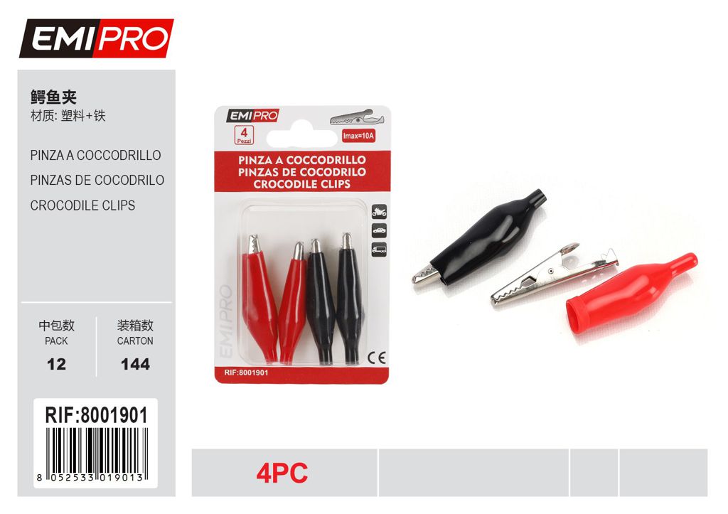 Pinza A Coccodrillo 4Pc