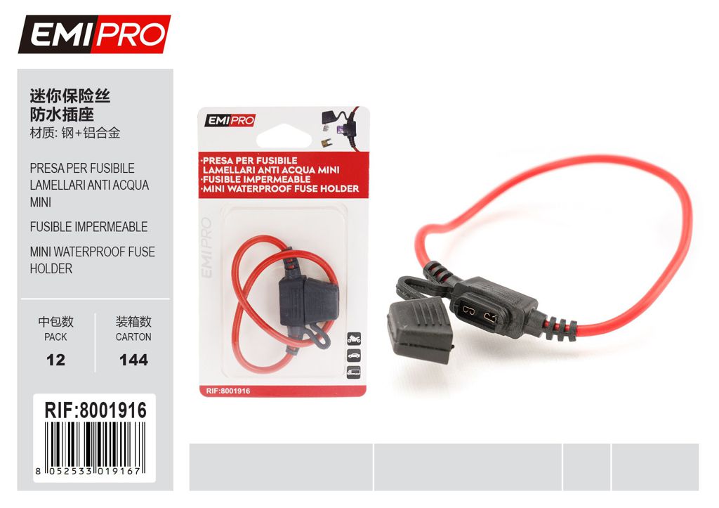 Presa Per Fusibile Lamellari Anti Acqua Mini