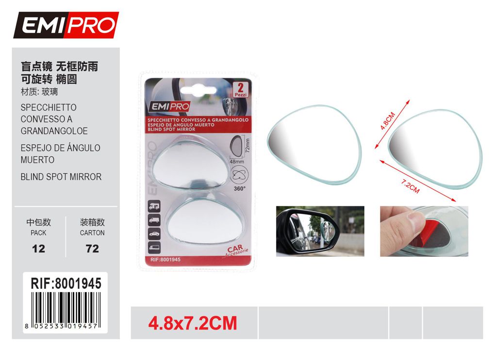 Specchietto Convesso A Grandangolo