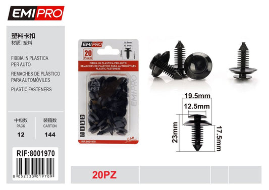 Fibbia In Plastica Per Auto 20Pcs
