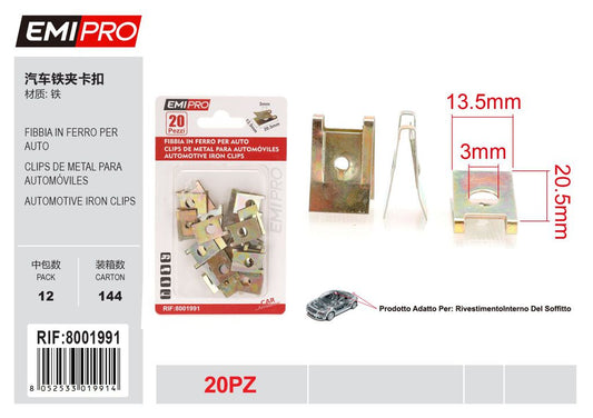 Fibbia In Ferro Per Auto 20Pcs