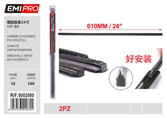 Gommini Di Ricambio Per Spazzole 2Pz 61cm