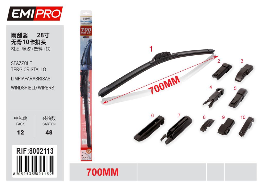 Spazzole Tergicristallo 2Pz 28