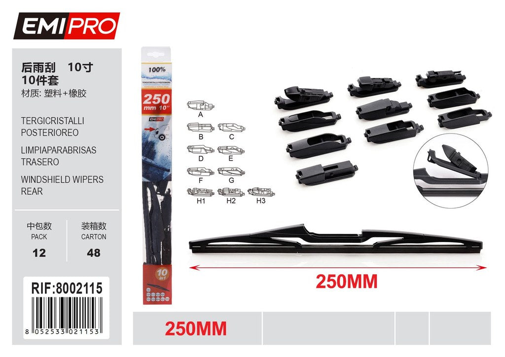 Tergicristalli Posteriore 25cm 1Pcs
