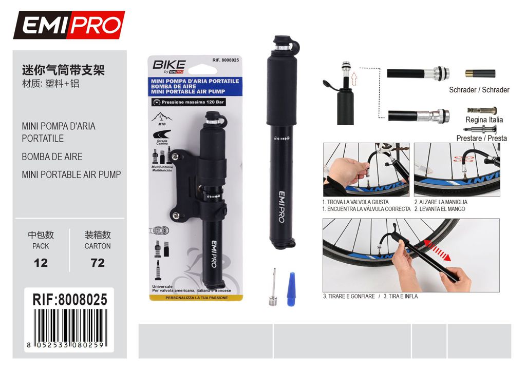 Mini Pompa D'Aria Portatile
