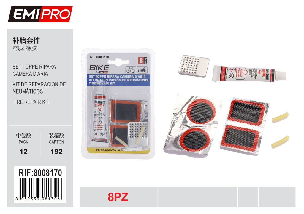 Set Toppe Ripara Camera D'Aria