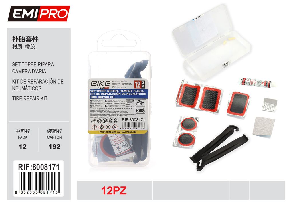 Set Toppe Ripara Camera D'Aria