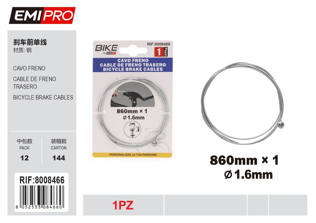 Cavo Freno 1.6*860mm 5.5mm
