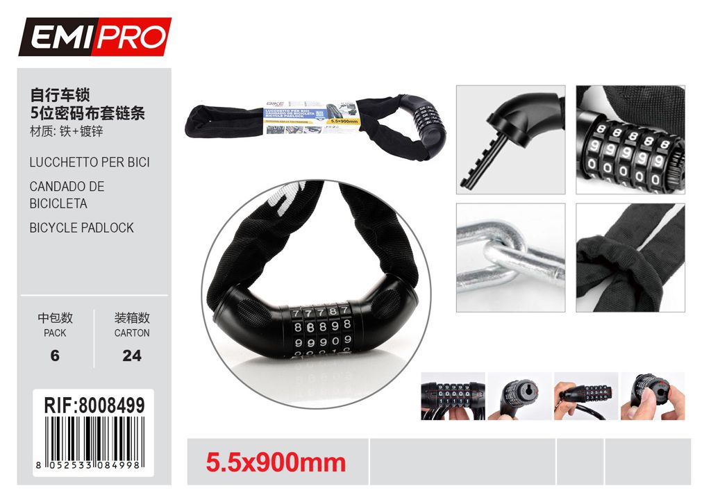 Lucchetto Per Bici 5.5*900mm