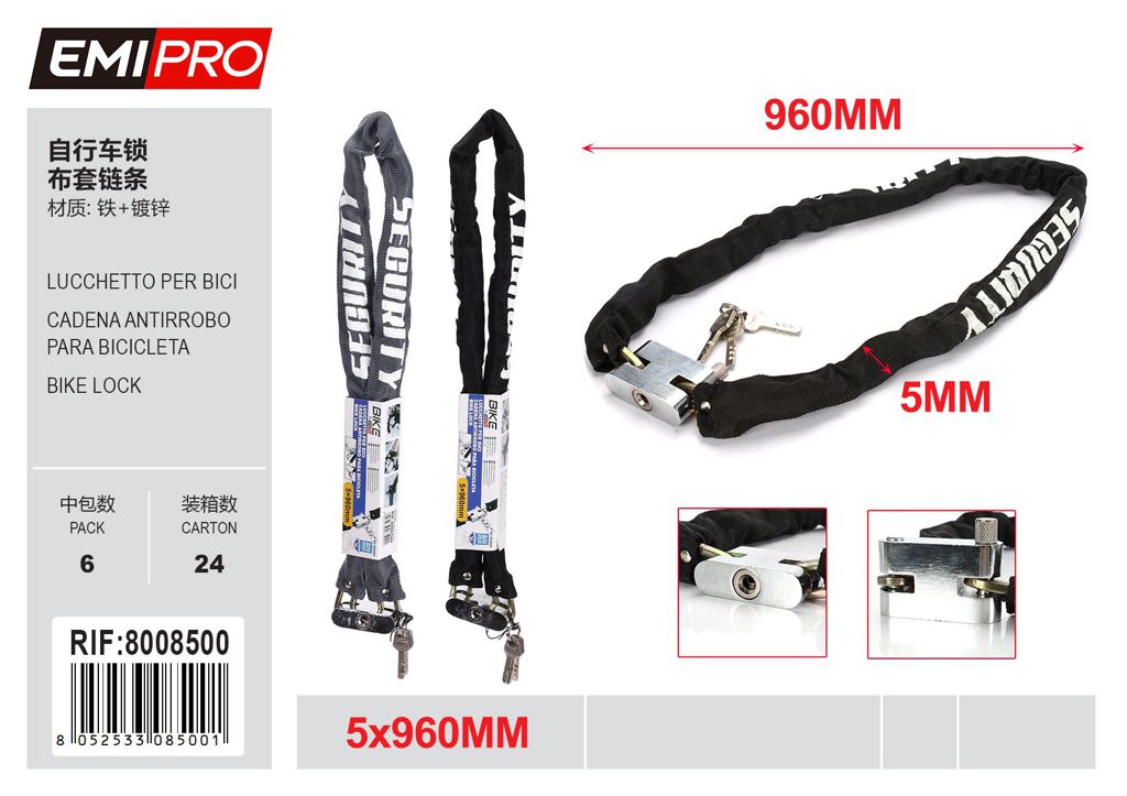 Lucchetto Per Bici 5*960mm
