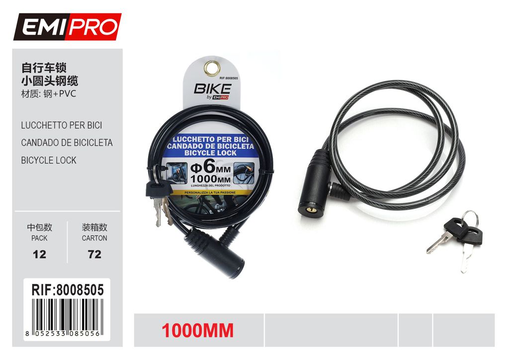 Lucchetto Per Bici 6*1000mm