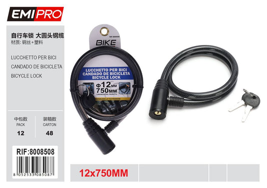 Lucchetto Per Bici 12*750mm