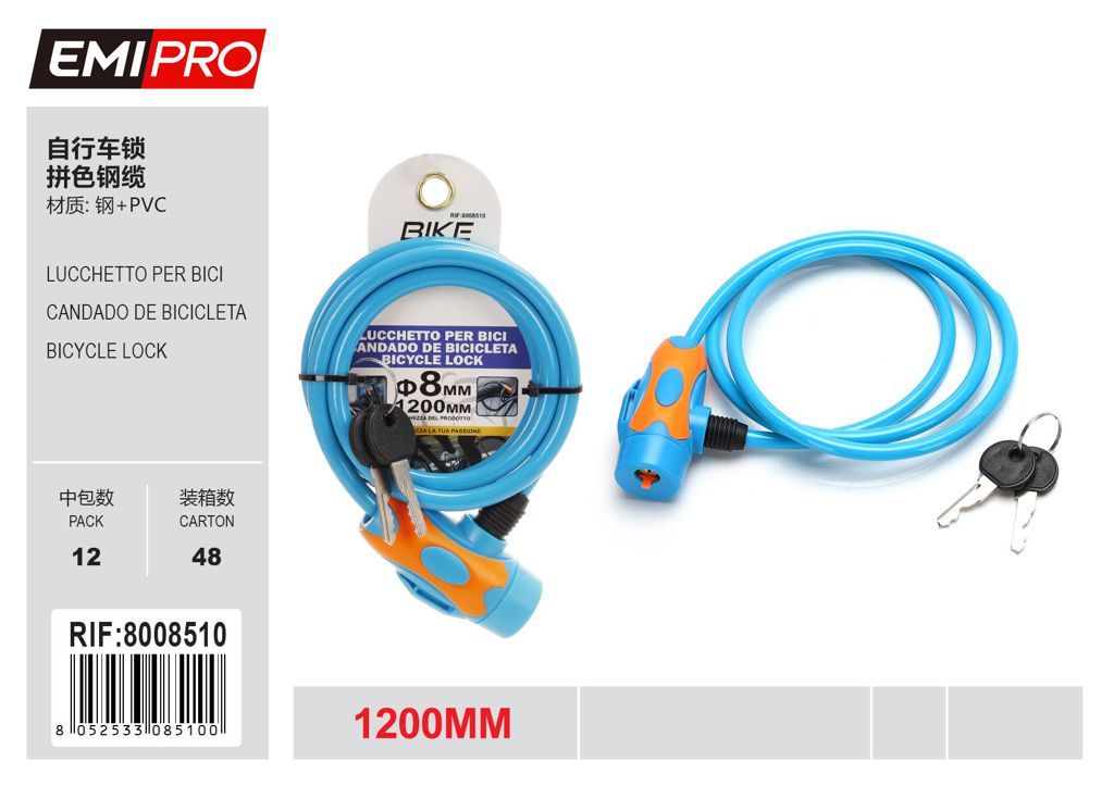 Lucchetto Per Bici 8*1200mm
