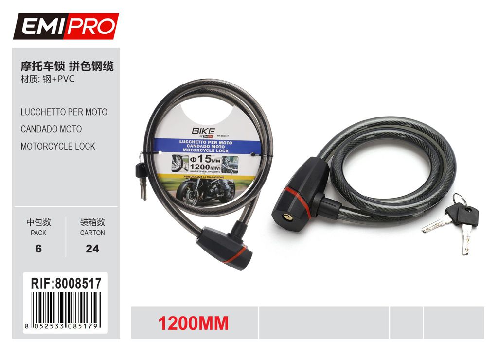 Lucchetto Per Moto 15*1200mm