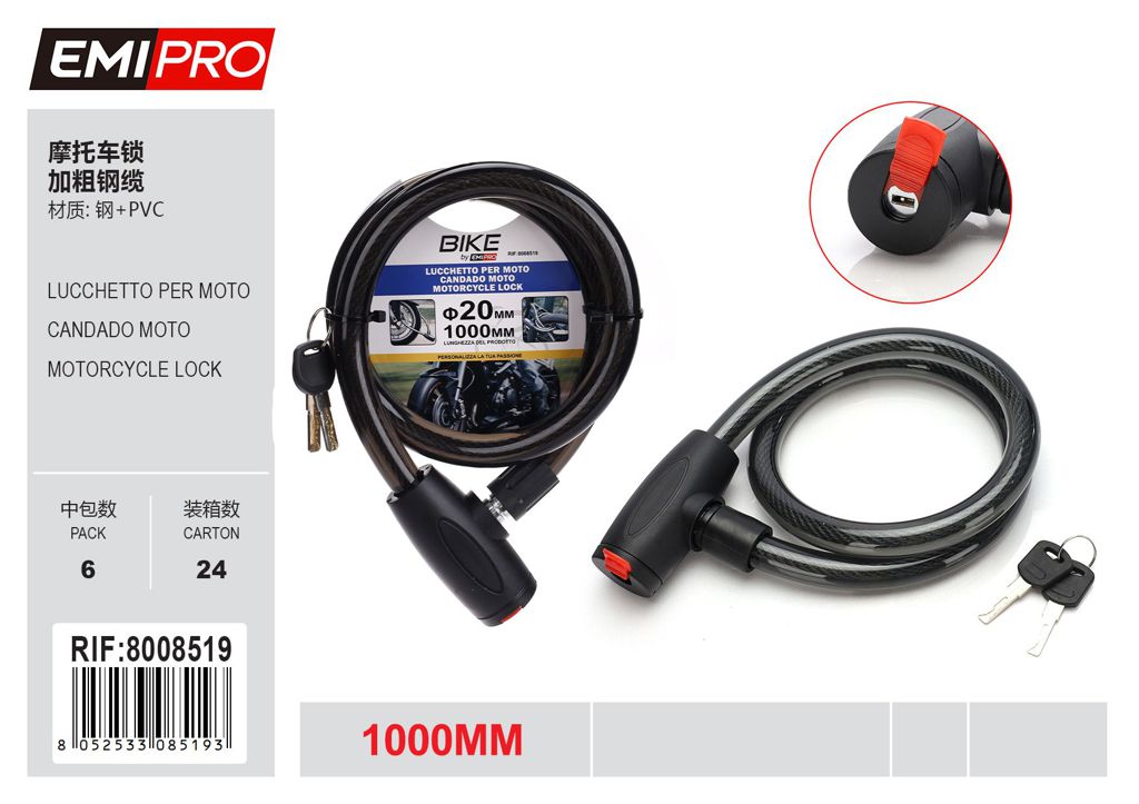 Lucchetto Per Moto 20*1000mm