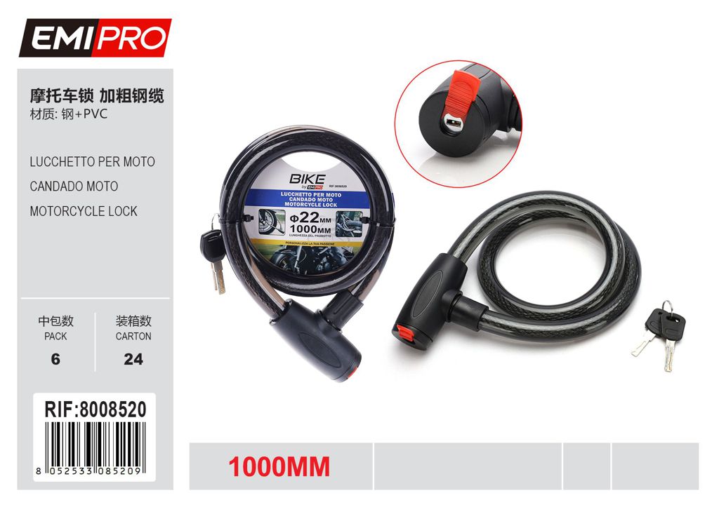 Lucchetto Per Moto 22*1000mm