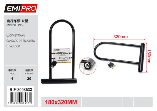 Lucchetto A U Per Bici 180*320mm