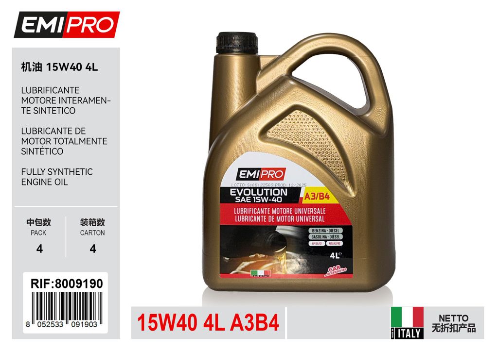 Olio Motore 15w40 4L