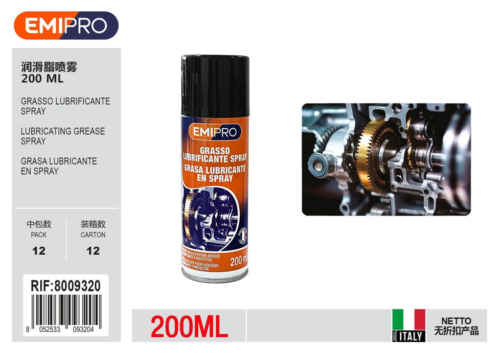 Grasso Lubrificante Spray 200ml