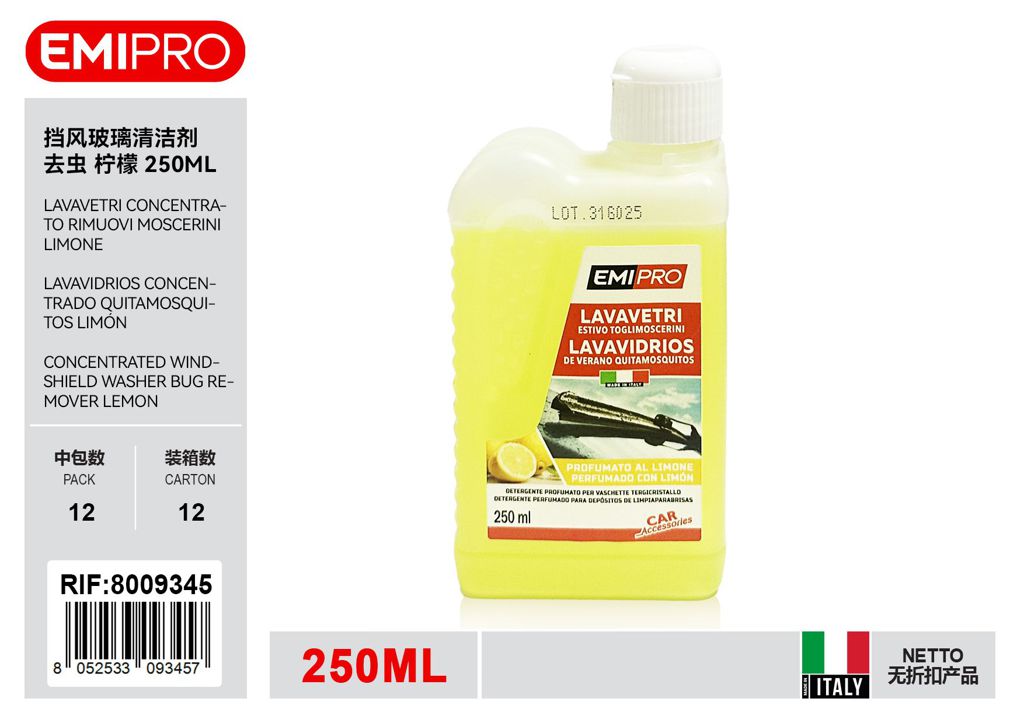 Lavavetri Concentrato Rimuovi Moscerini 250ml Limone