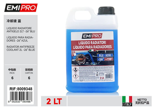 Liquido Radiatore Antigelo 2lt -26 Blu