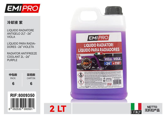 Liquido Radiatore Antigelo 2lt -26 viola