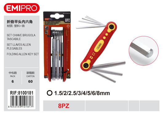 Set Chiave Brugola Tascabile 8Pcs