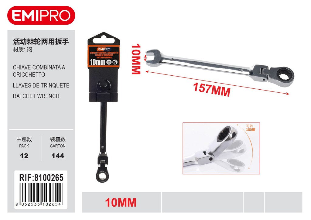 Chiave Combinata A Cricchetto 10mm