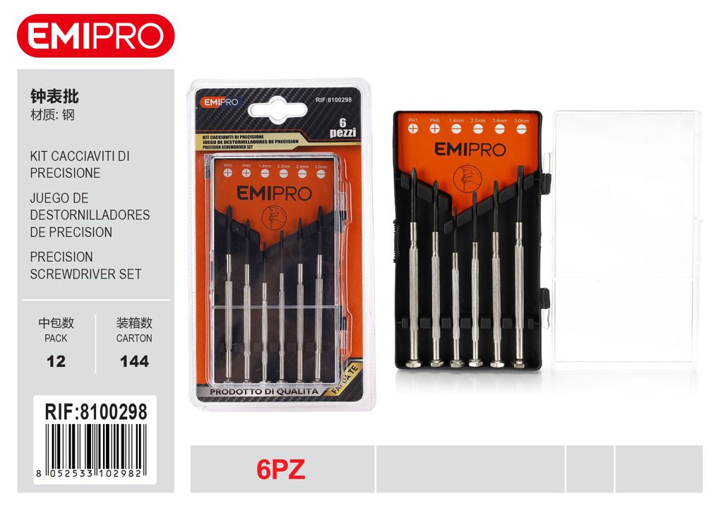 Kit Cacciaviti Di Precisione 6Pcs