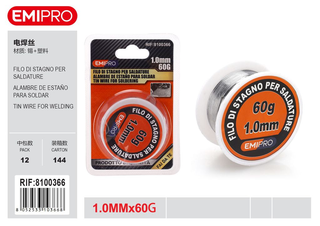 Filo Di Stagno Per Saldature 1Pcs 1.0*60G