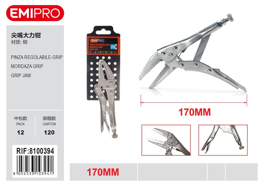 Pinza Regolabile-Grip 17cm