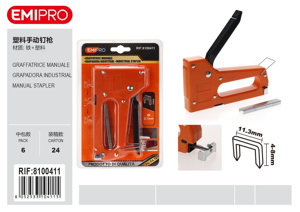 Graffatrice Manuale 4-8mm 0.7mm