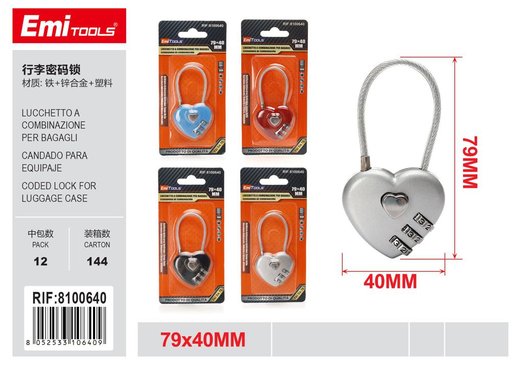 Lucchetto A Combinazione Per Bagagli