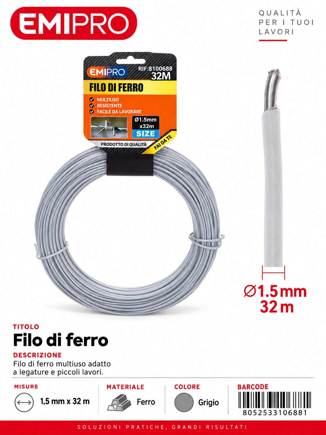 FILO DI FERRO 1.5MM*32M