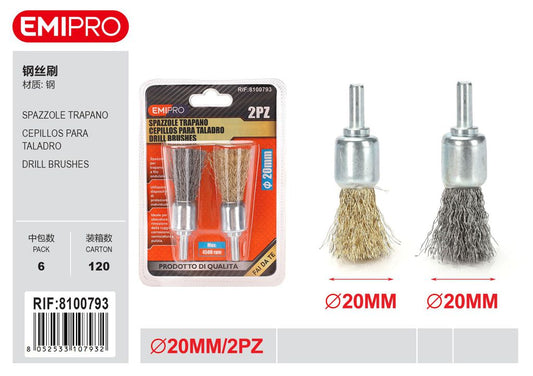 Spazzole trapano 2Pcs 20mm