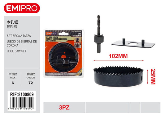 Set Sega A Tazza 3Pz 25mm*102mm
