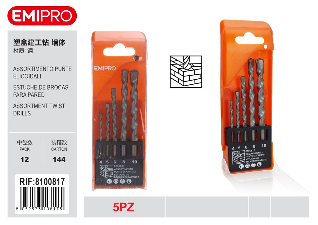 Assortimento Punte Elicoidali 5Pz